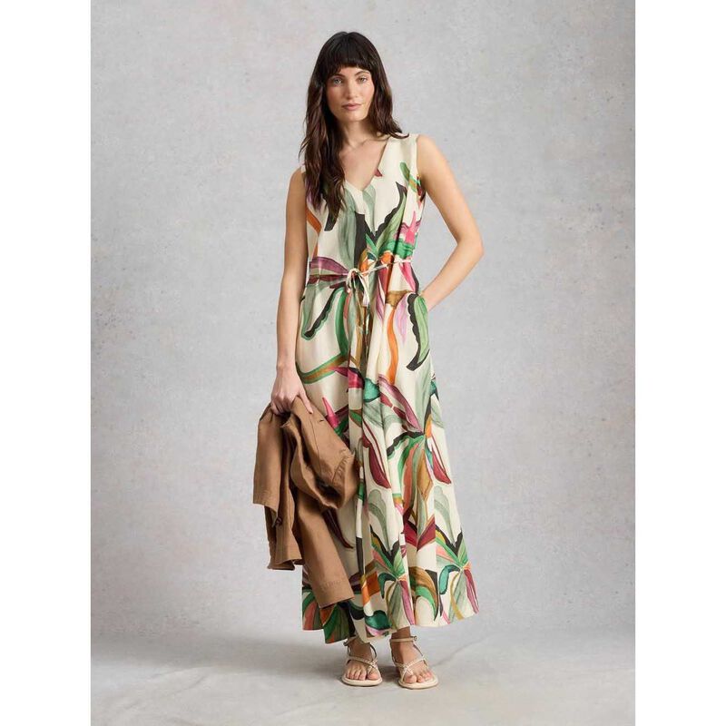 White Stuff Poppy Linen Blend Maxi Dress image number 3